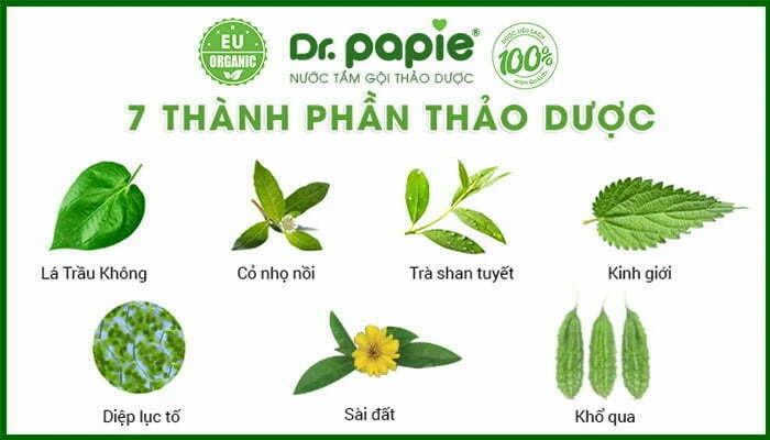 Sữa tắm thảo dược Dr.Papie có tốt không? Review từ mẹ thông thái Nước tắm Dr.Papie được chiết xuất từ dược liệu sạch tự nhiên, thảo dược hữu cơ chuẩn Châu Âu