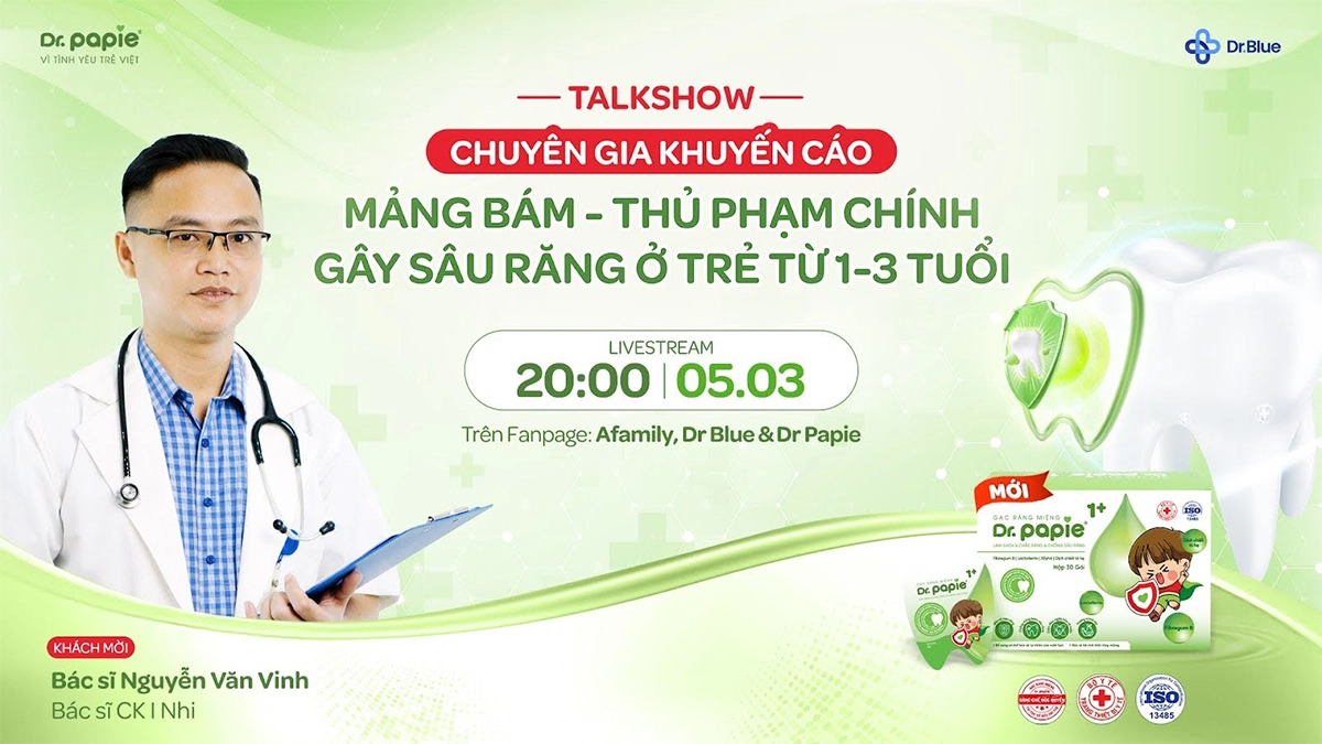 Talkshow “Mảng bám – thủ phạm chính gây sâu sún răng ở trẻ 1 – 3 tuổi”: Cha mẹ cần biết gì để bảo vệ răng sữa cho con? talkshow mang bam thu pham chinh gay sau sun rang o tre 1 3 tuoi cha me can biet gi de bao ve rang sua cho con