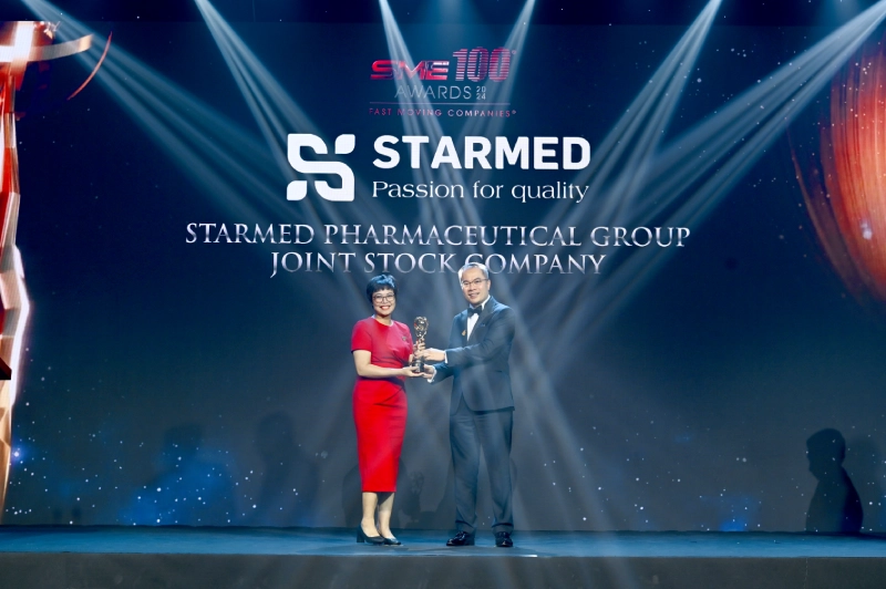 Tập đoàn Dược phẩm STARMED lọt Top 100 Doanh nghiệp SME xuất sắc khu vực Châu Á Đại diện Tập đoàn STARMED nhận giải SME100 châu Á 2024.