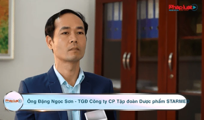 ông Đặng Ngọc Sơn - Tổng Giám đốc Công ty Cổ phần Tập đoàn Dược phẩm STARMED, đại diện nhãn hàng "Gạc răng miệng Dr.Papie"