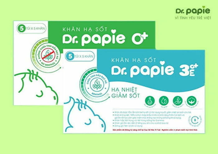 Thành phần miếng dán hạ sốt là gì? Tại sao giúp bé hạ sốt? Khăn hạ sốt Dr. Papie