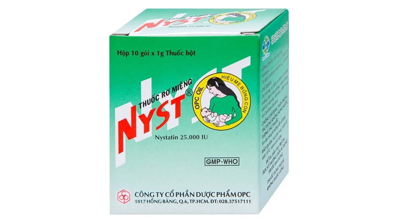 Thuốc rơ miệng Nyst thường được chỉ định điều trị nấm miệng, tưa lưỡi ở trẻ sơ sinh và trẻ em Thuốc rơ miệng Nyst thường được chỉ định điều trị nấm miệng, tưa lưỡi ở trẻ sơ sinh và trẻ em