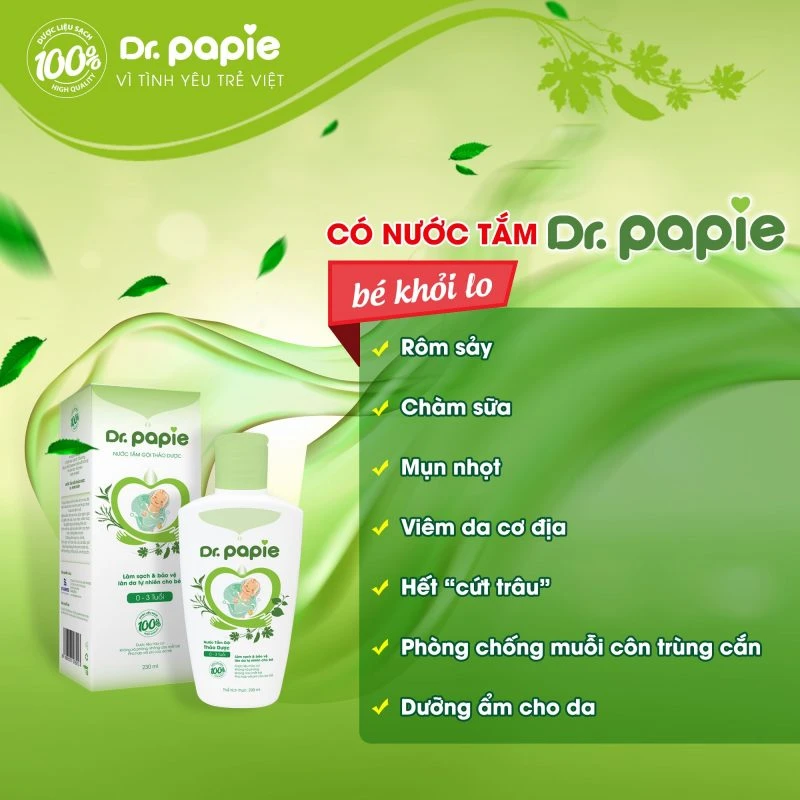 nước tắm thảo dược Dr.papie 
