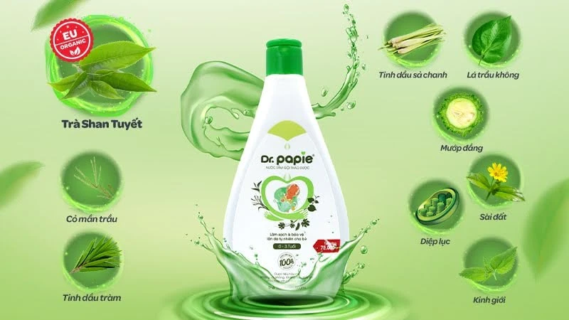 Tiết kiệm ngay 75.000 VNĐ với Nước tắm thảo dược Dr.Papie 500ml, mẹ đã mua chưa? tiet kiem ngay 75 000 vnd voi nuoc tam thao duoc dr papie 500ml me da mua chua 1