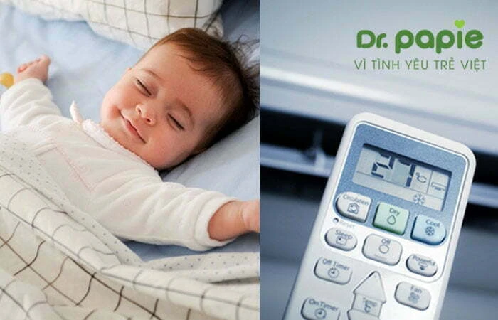 Trẻ bị sốt siêu vi có nên nằm máy lạnh không và cần lưu ý những gì? Điều chỉnh nhiệt độ là 27 khi cho trẻ nằm máy lạnh