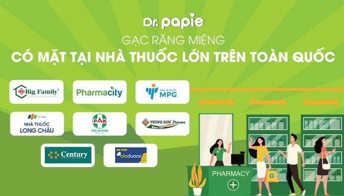 XYLITOL – “vệ sĩ” đồng hành cùng bé bảo vệ răng miệng Gạc răng miệng Dr.Papie được phân phối rộng rãi trên toàn quốc