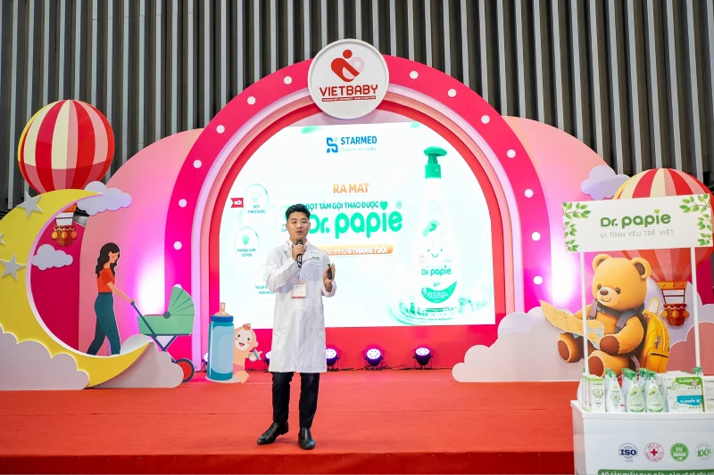 Starmed Group – Thương hiệu Việt nổi bật giữa lòng triển lãm quốc tế Vietbaby Fair 2024 Sự kiện ra mắt “Bọt tắm gội thảo dược Dr.Papie