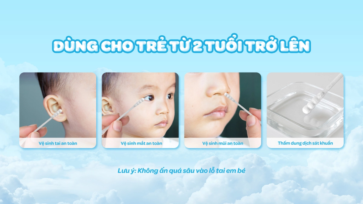 Tăm bông thân giấy Dr.Papie (cho bé 2+ tuổi) tam bong than giay dr papie cho be tu 2 tuoi 3