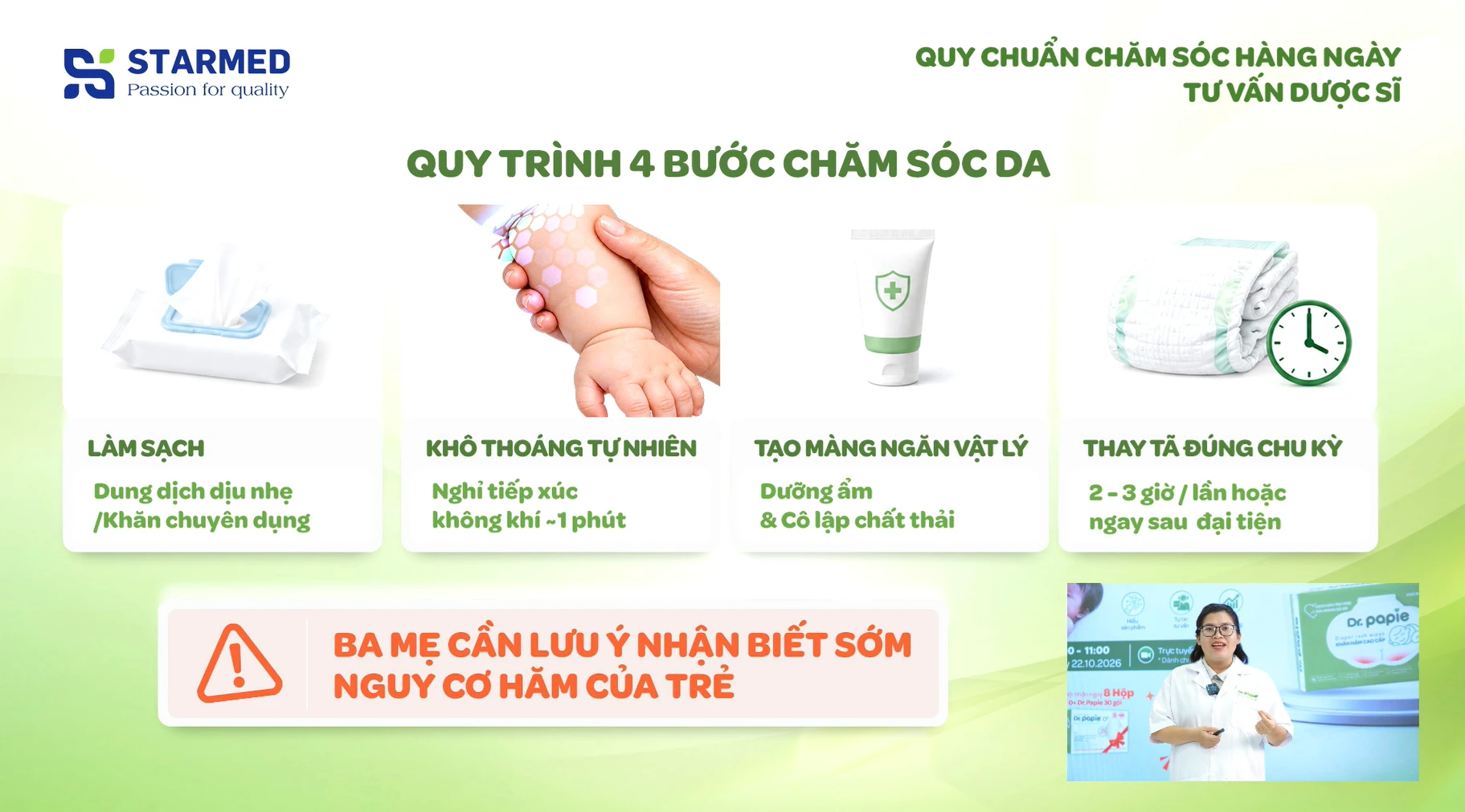 Workshop Khăn hăm Dr.Papie: Lan tỏa giải pháp chủ động ngừa hăm hiệu quả cho bé Dược sĩ lâm sàng Trần Hương chia sẻ tại Workshop